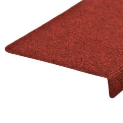 VidaXL Trapmatten 15 St 65x21x4 Cm Naaldvilt Rood -Tapijt Wereld 06822cac89034e0b93e6bbd7aa48bb36