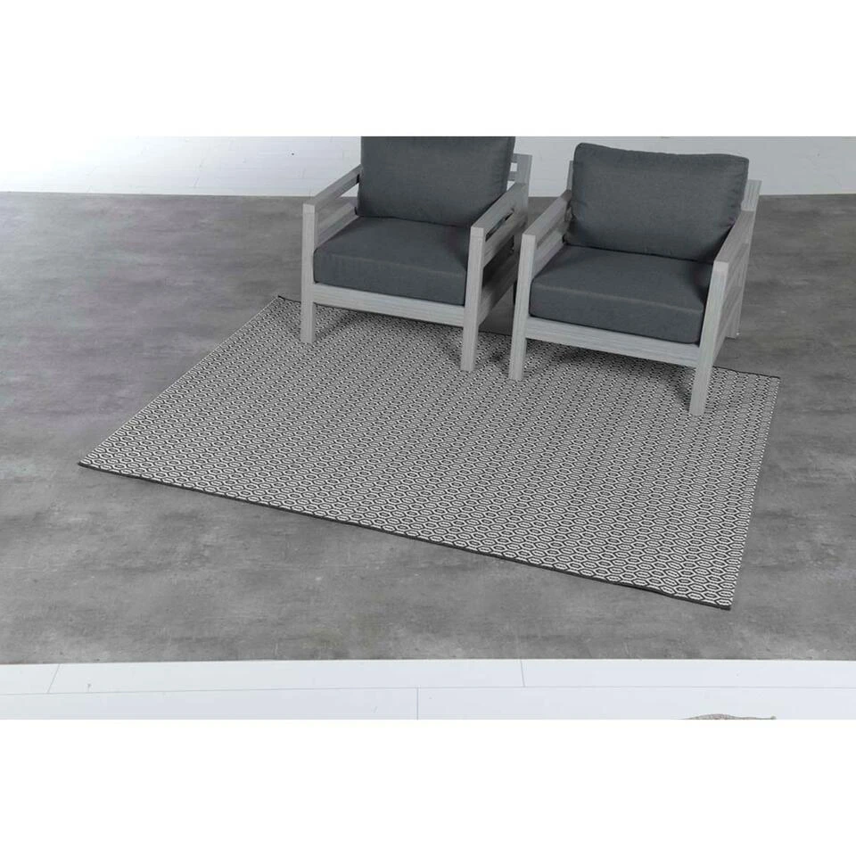 Garden Impressions Buitenkleed Eclips Antraciet 160x230 Cm 4 Garden Impressions Buitenkleed Eclips Antraciet 160x230 Cm - Afbeelding 2