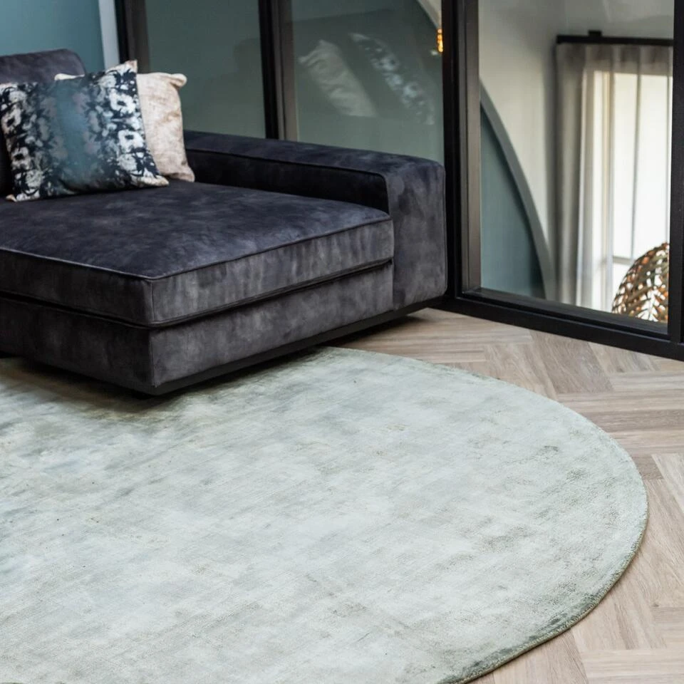 Rond Vloerkleed Felva Viscose Silk Groen - Interieur05 - Rond 220 Ø 5 Rond Vloerkleed Felva Viscose Silk Groen - Interieur05 - Rond 220 Ø - Afbeelding 3