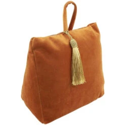 Mars & More Deurstopper - Fluweel - Oranje - 18 Cm -Tapijt Wereld 1000014357 0103