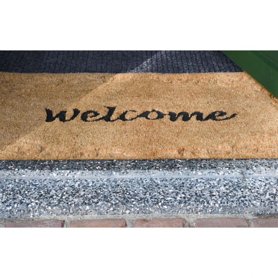 Merkloos Deurmat - Bruin - Kokos - Welcome - 60 X 40 Cm 4 Merkloos Deurmat - Bruin - Kokos - Welcome - 60 X 40 Cm - Afbeelding 2