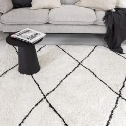 Interieur05 Vloerkleed Berber Nea Wit/Zwart 240x330cm -Tapijt Wereld 1000016700 0101