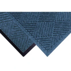 Waterhog Diamond Droogloopmat / Schoonloopmat 60x90 Cm - Rubber Border - Blauw -Tapijt Wereld 1000019402 0102
