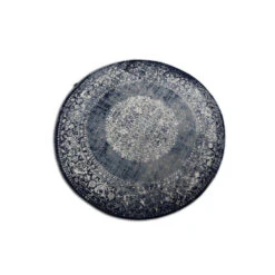 Dutch Lifestyle - Vloerkleed Durban Klassiek Donkerblauw/beige Rond 200cm -Tapijt Wereld 1000020717 0101