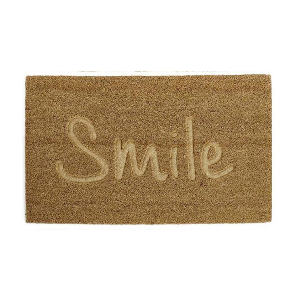 Items Deurmat - Smile - Kokosvezel - 75 X 45 Cm 3 Items Deurmat - Smile - Kokosvezel - 75 X 45 Cm