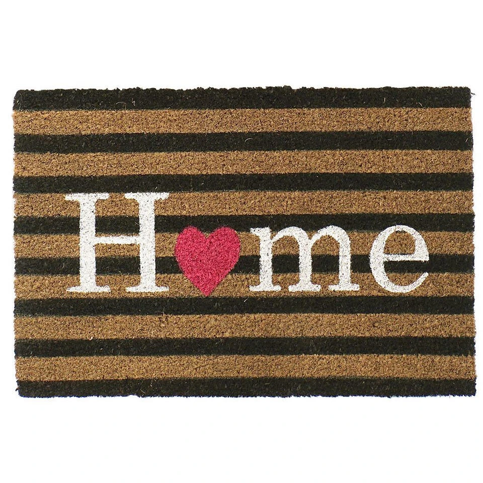Items Deurmat - Love Home - Strepen - Kokosvezel - 60 X 40 Cm 3 Items Deurmat - Love Home - Strepen - Kokosvezel - 60 X 40 Cm