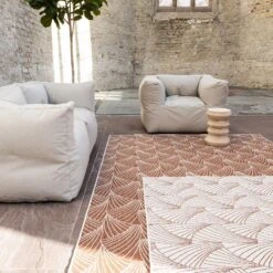 Interieur05 Buitenkleed Deco Roest/wit Dubbelzijdig - 200 X 290 Cm -Tapijt Wereld 1000033837 0102