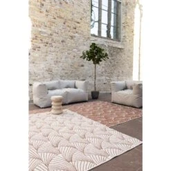 Interieur05 Buitenkleed Deco Roest/wit Dubbelzijdig - 200 X 290 Cm -Tapijt Wereld 1000033837 0103