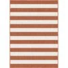EVA Interior Buitenkleed Stripes Roest/wit Dubbelzijdig - 200 X 290 Cm -Tapijt Wereld 1000033843