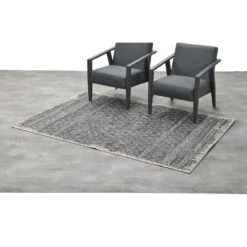 Garden Impressions Buitenkleed Castle 200x290 Cm - Worn Anthracite -Tapijt Wereld 1000035630 0102