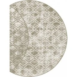 Rond Buitenkleed Frost - Bruin/grijs- Dubbelzijdig - EVA Interior - 200 Cm -... -Tapijt Wereld 1000036220 0102