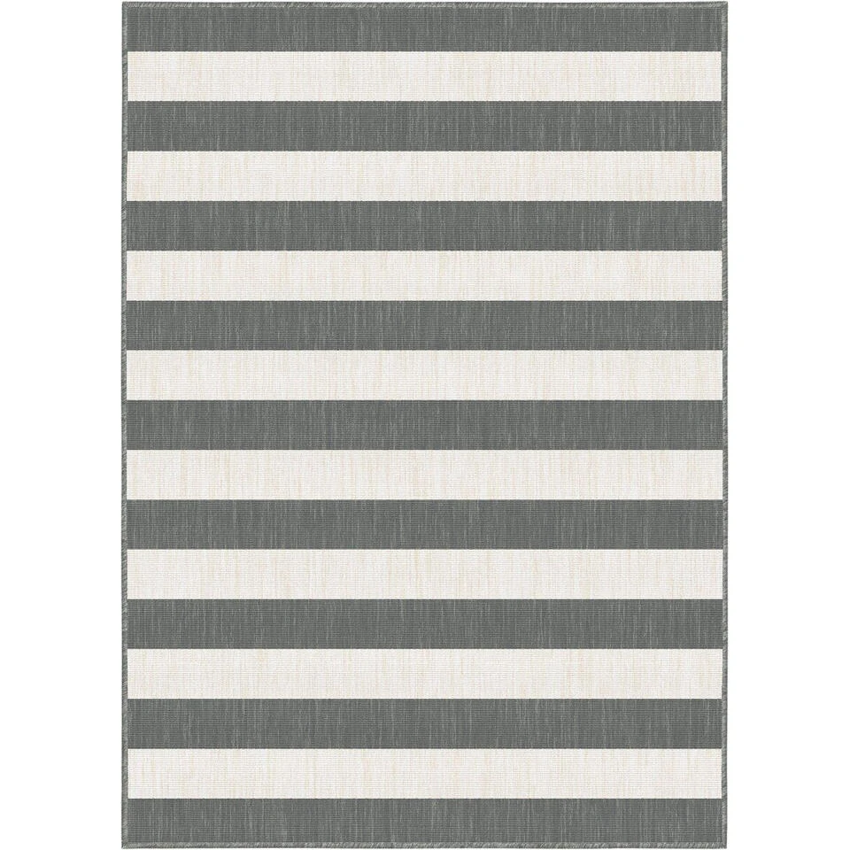 EVA Interior Buitenkleed Stripes Grijs/Wit Dubbelzijdig - 240 X 340 3 EVA Interior Buitenkleed Stripes Grijs/Wit Dubbelzijdig - 240 X 340