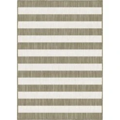 EVA Interior Buitenkleed Stripes Bruin/grijs Dubbelzijdig - 160 X 230 Cm