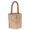 Merkloos Deurstopper - Teak Hout - Met Draagtouw - Ca 1 Kg - 14 Cm