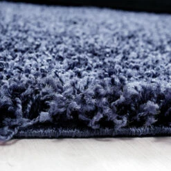 Basic Shaggy Vloerkleed Donker Blauw Hoogpolig - 200x290 CM -Tapijt Wereld 1000066043 0103
