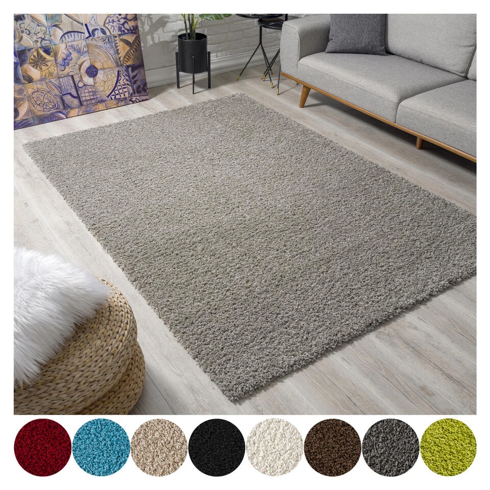 Loca Shaggy Vloerkleed Lichtgrijs Hoogpolig - 200x290 CM 5 Loca Shaggy Vloerkleed Lichtgrijs Hoogpolig - 200x290 CM - Afbeelding 3