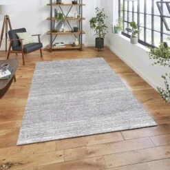Loft Modern Effen Grijs Vloerkleed Laagpolig - 200x290 CM -Tapijt Wereld 1000066619 0103