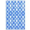VidaXL Buitenkleed 160x230 Cm PP Blauw En Wit