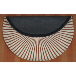 Vloerkleed Durban Brn/wit 120cm Rond -Tapijt Wereld 1000079417 0102