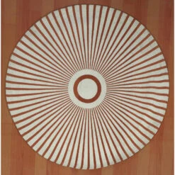 Vloerkleed Durban Brn/wit 120cm Rond