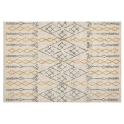 Beliani Laagpolig - KADAPA Beige Katoen 140x200 Cm