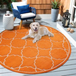 Berlin Binnen En Buitenvloerkleed Laagpolig Outdoor Oranje - 120x170 CM -Tapijt Wereld 1000081144 0103