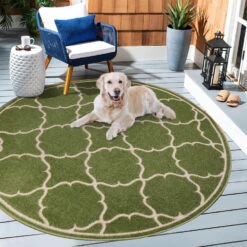 Berlin Binnen En Buitenvloerkleed Laagpolig Outdoor Groen - 200x290 CM -Tapijt Wereld 1000081174 0103