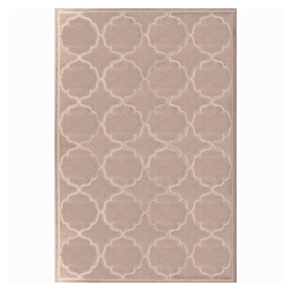 Berlin Binnen En Buitenvloerkleed Laagpolig Outdoor Beige - 120 CM ROND 3 Berlin Binnen En Buitenvloerkleed Laagpolig Outdoor Beige - 120 CM ROND