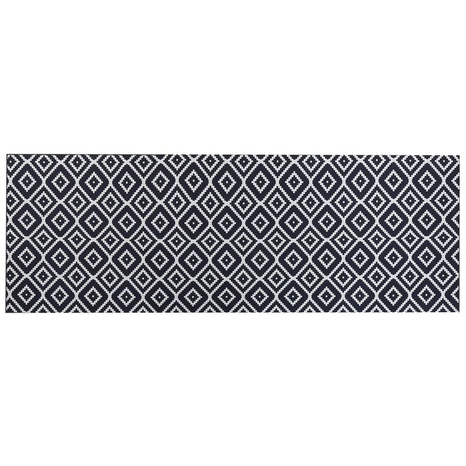 Beliani Loper - KARUNGAL Zwart Polyester 70x200 Cm 3 Beliani Loper - KARUNGAL Zwart Polyester 70x200 Cm