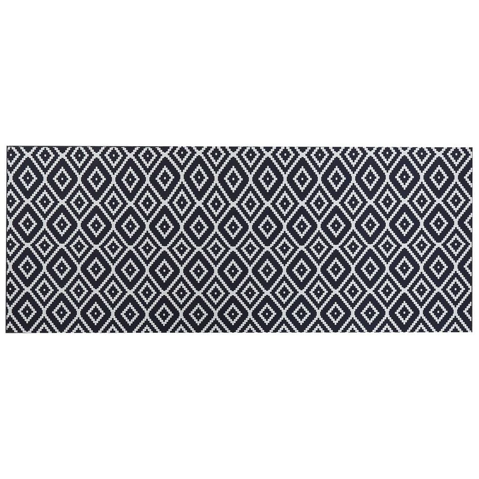 Beliani Loper - KARUNGAL Zwart Polyester 80x200 Cm 3 Beliani Loper - KARUNGAL Zwart Polyester 80x200 Cm