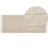 Beliani Loper - TOZLU Beige Katoen 80x230 Cm -Tapijt Wereld 1000081416