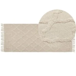Beliani Loper - TOZLU Beige Katoen 80x230 Cm