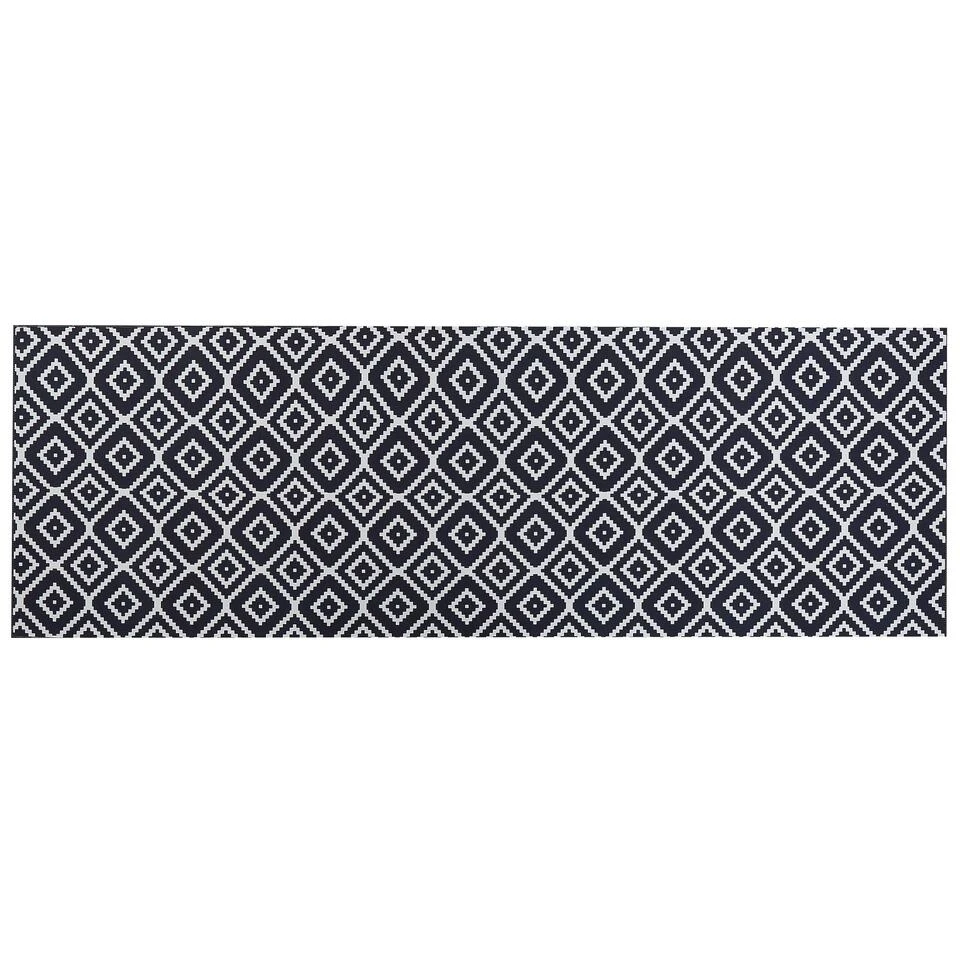 Beliani Loper - KARUNGAL Zwart Polyester 80x240 Cm 3 Beliani Loper - KARUNGAL Zwart Polyester 80x240 Cm