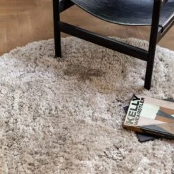 Interieur05 Hoogpolig Vloerkleed Fender Wit/creme - Rond 200 Ø -Tapijt Wereld 1000082821 0101