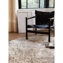 Interieur05 Hoogpolig Vloerkleed Fender Wit/creme - Rond 200 Ø -Tapijt Wereld 1000082821 0102