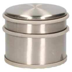 Alpina Deurstop - 1,1 Kg - Metaal - Grijze Rubberen Rand - 9 X 7 Cm