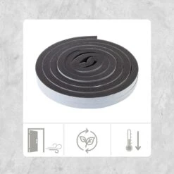 Orange85 Tochtstrip Zwart Foam 2x 3.25 Meter 17 X 17 Mm Extra Breed Voor Ramen -Tapijt Wereld 1000085701 0110