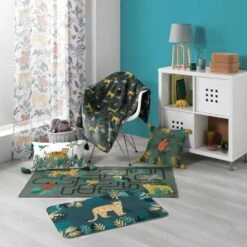 Orange85 Deurmat Jungle Tijger Kinderthema 45 X 75 Zacht Decoratief -Tapijt Wereld 1000085981 0101