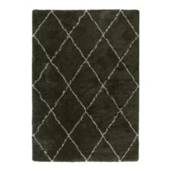 Interieur05 Hoogpolig Vloerkleed Berber Kris Kros Groen/wit - 240 X 330cm