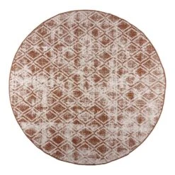 Buiten Vloerkleed Frost - Roest/Wit - Dubbelzijdig - EVA Interior - Rond 240 Ø