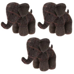 Merkloos Deurstopper - Olifant - Stof - 1 Kg - 28 Cm - Bruin -Tapijt Wereld 1000089287 0102