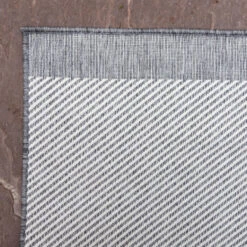 Buitenkleed Border - Grijs/wit - Dubbelzijdig - EVA Interior - 160 X 230 Cm -Tapijt Wereld 1000089487 0102