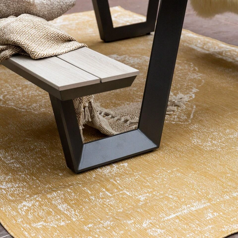 Buitenkleed Sage - Geel/Okergeel - Dubbelzijdig - EVA Interior - 160 X 230 Cm 4 Buitenkleed Sage - Geel/Okergeel - Dubbelzijdig - EVA Interior - 160 X 230 Cm - Afbeelding 3