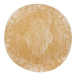 Buitenkleed Sage - Geel/Okergeel - Dubbelzijdig - EVA Interior - Rond 240 Ø