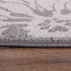 Floral Binnen En Buitenvloerkleed Laagpolig Outdoor Grijs - 120 CM ROND 8 Floral Binnen En Buitenvloerkleed Laagpolig Outdoor Grijs - 120 CM ROND -Tapijt Wereld 1000090722 0102