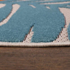 Floral Binnen En Buitenvloerkleed Laagpolig Outdoor Multi - 150 CM ROND -Tapijt Wereld 1000090723 0102