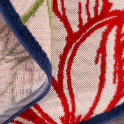 Floral Binnen En Buitenvloerkleed Laagpolig Outdoor Multi - 200 CM ROND -Tapijt Wereld 1000090728 0103