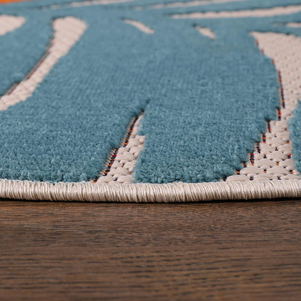 Floral Binnen En Buitenvloerkleed Laagpolig Outdoor Multi - 200 CM ROND 5 Floral Binnen En Buitenvloerkleed Laagpolig Outdoor Multi - 200 CM ROND - Afbeelding 3