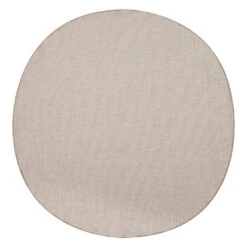 Rond Buitenkleed Mono - Naturel/Wit - Dubbelzijdig - EVA Interior - Rond 240 Ø