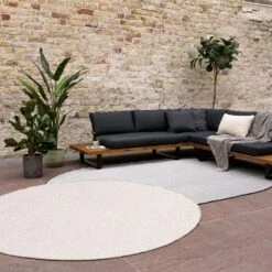 Buitenkleed Ovaal Mono - Zwart/Wit - Dubbelzijdig - EVA Interior - 240 X 340 -Tapijt Wereld 1000090954 0103